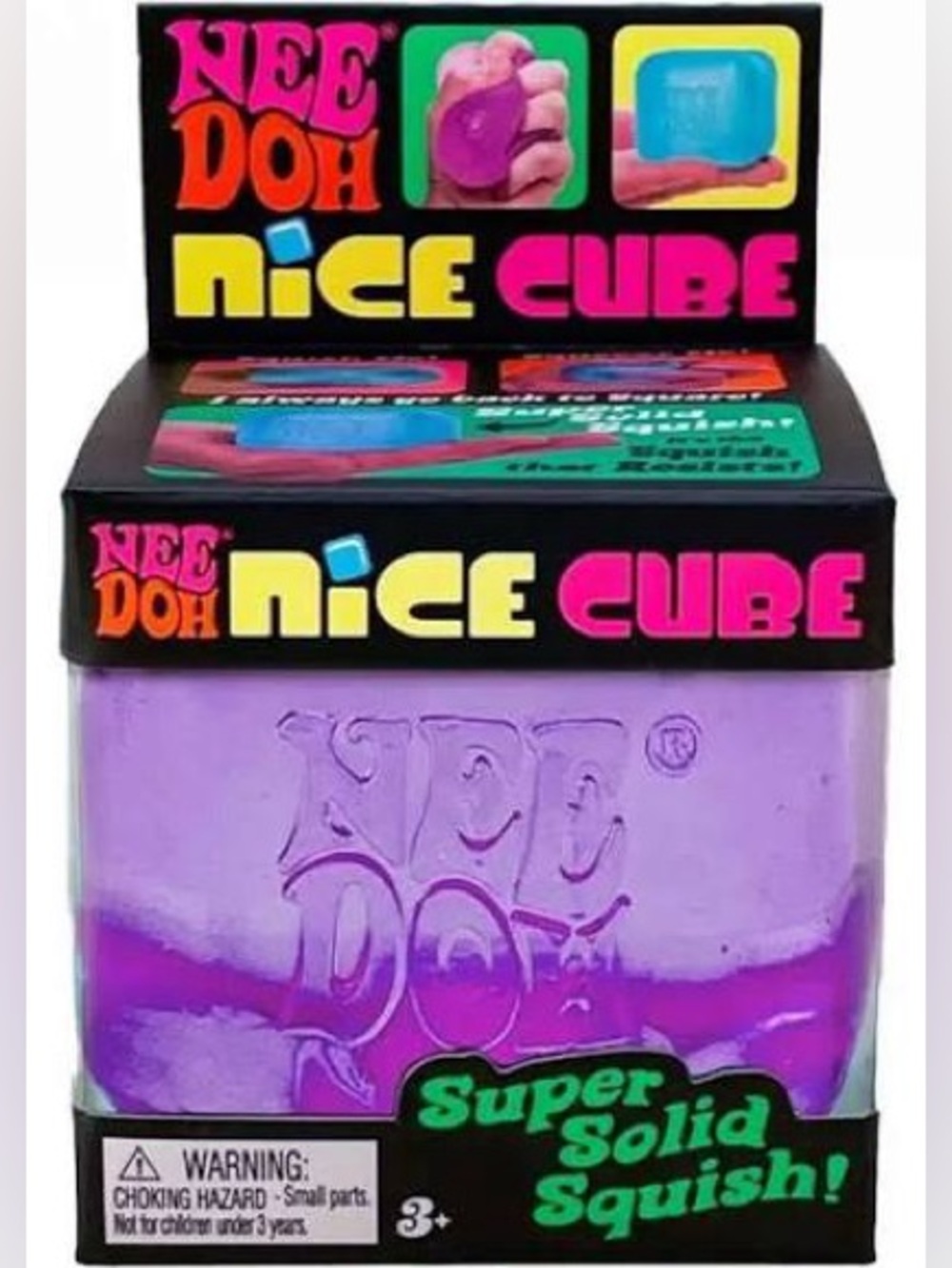NeeDoh Nice Cube Schylling Super Solid Squish Purple - NIB